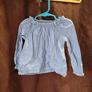 Carter's Scrunch Blue Blouse Top With Bows Size 24M